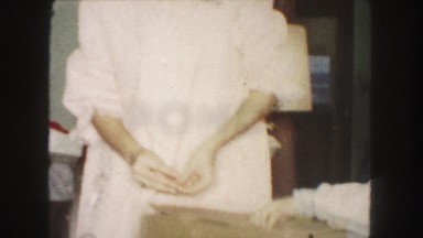 1958: a mother with a small child is seen AMES, IOWA