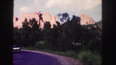 1958: a mountain area is seen traveling by road COLORADO