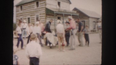 1958: a bull man is seen on a wild bull COLORADO