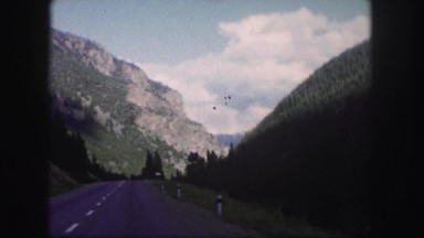 1958: a mountain scenery is seen with lush greenery COLORADO