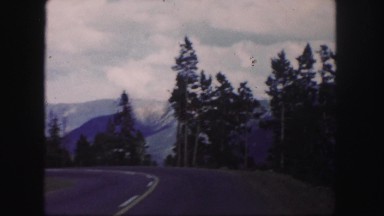 1958: mountain driving trip on curvy roads to top of pike's peak. COLORADO