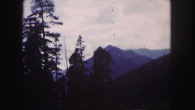 1958: driving through a mountain pass COLORADO