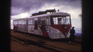 1958: touring railcars on a cloudy day COLORADO