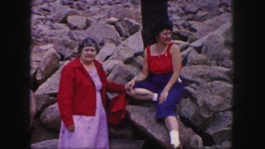 1958: two women visiting pikes peak COLORADO