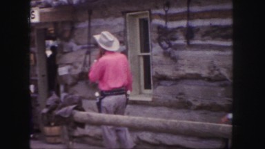 1958: vintage clip of cowboy in pink shirt