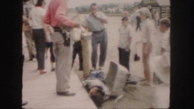1958: wild west reenactment show kids playing dead COLORADO