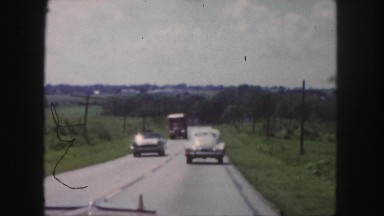 1958: a highway through the countryside as seen from a moving vehicle COLORADO