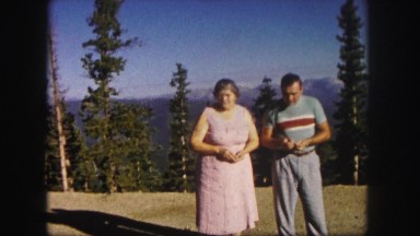 1958: a couple is seen walking happily COLORADO