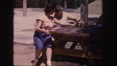 1958: a picnic in a garden area is seen COLORADO