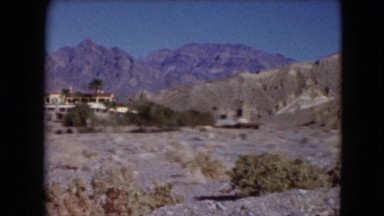 1957: a hilly area is seen with trees and greenery DEATH VALLEY, CALIFORNIA
