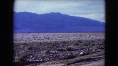 1957: snow accumulation and avalanche blocks road in the middle of a desert