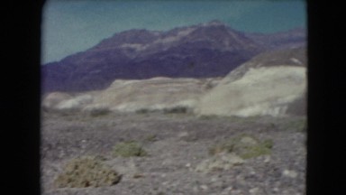 1957: a hilly area is seen with trees and greenery DEATH VALLEY, CALIFORNIA