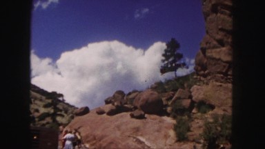 1958: walking through park with formation made by nature itself COLORADO