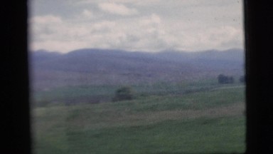 1958: a mountain area is seen traveling by road NEW YORK CITY