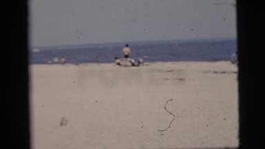 1958: family at a beach NEW YORK CITY