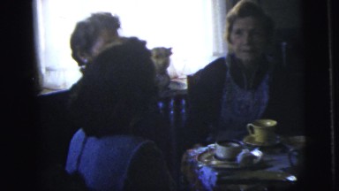1958: sharing a family meal NEW YORK CITY
