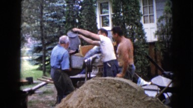 1960: a construction area beside a mud WAUCONDA, ILLINOIS