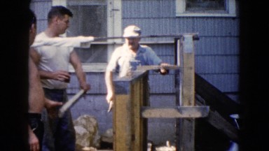1960: enjoying a nice cold beer while working hard on a hot sunny day. WAUCONDA