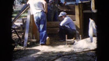 1960: a construction area beside a mud WAUCONDA, ILLINOIS