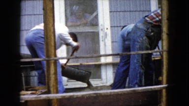 1960: a construction area beside a mud WAUCONDA, ILLINOIS