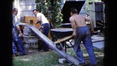 1960: a construction area beside a mud WAUCONDA, ILLINOIS