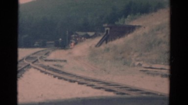 1959: a railway track area is seen CATSKILL GAME FARM, NEW YORK
