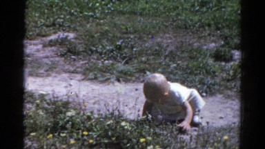 1959: a toddlers is seen crawling CATSKILL GAME FARM, NEW YORK