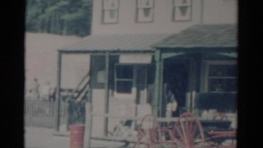 1959: a market area beside a road area is seen CATSKILL GAME FARM, NEW YORK