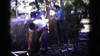 1960: a construction area beside a mud WAUCONDA, ILLINOIS