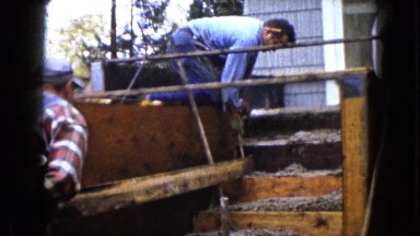 1960: man hammering WAUCONDA, ILLINOIS