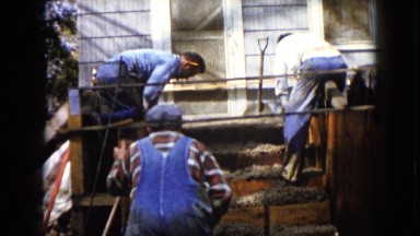 1960: a construction area beside a mud WAUCONDA, ILLINOIS