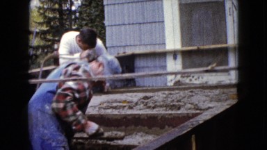 1960: a construction area beside a mud WAUCONDA, ILLINOIS