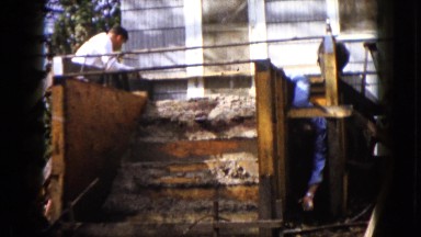 1960: a construction area beside water WAUCONDA, ILLINOIS