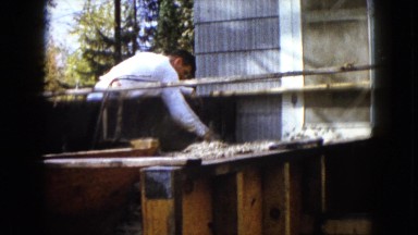 1960: a construction area beside a mud WAUCONDA, ILLINOIS
