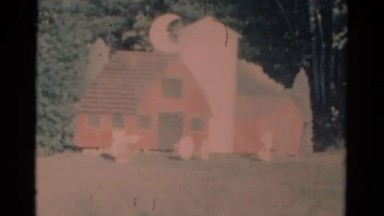 1959: Cow Jumped Over the Moon Nursery Rhyme Display with Moving Characters