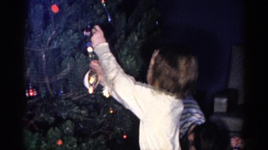 1959: children are seen around a christmas tree CATSKILL GAME FARM, NEW YORK