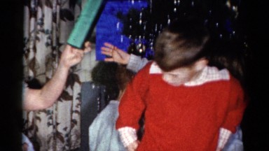 1959: children are seen around a christmas tree CATSKILL GAME FARM, NEW YORK