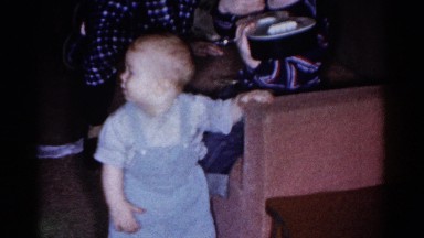 1959: children playing about as a baby crawls across the floor CATSKILL GAME