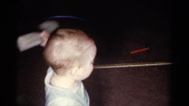 1959: a toddlers is seen crawling CATSKILL GAME FARM, NEW YORK