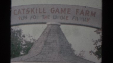 1959: a park scene is seen with beautiful flowers and grass area CATSKILL GAME