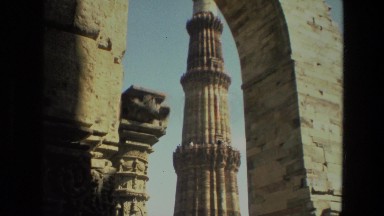 1974: Magnificent Yellow Stone Monument Pillar in India