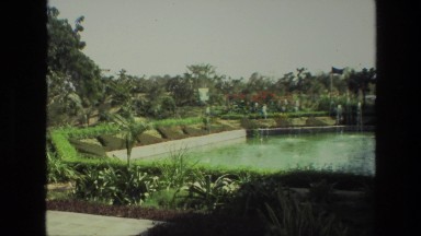 1974: scenic backyard waterfall INDIA