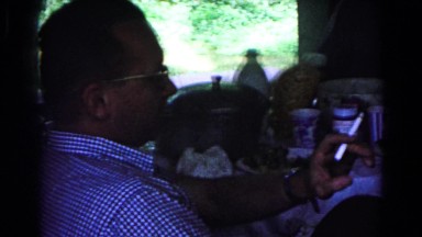 1963: Various People Gathered in a Picnic Enjoying a Good Meal Cold Springs