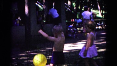 1963: Boy Throws Yellow Balloon in Cold Springs, New York