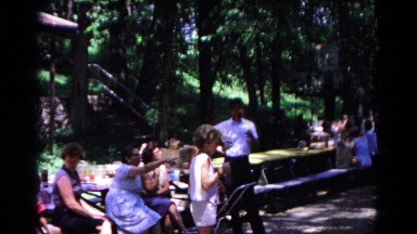 1963: a picnic in a forest area is seen COLD SPRINGS, NEW YORK
