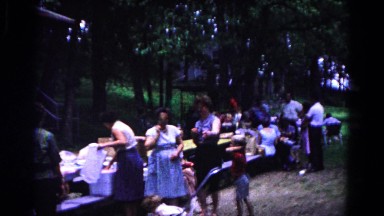 1963: large family at outdoor picnic COLD SPRINGS, NEW YORK