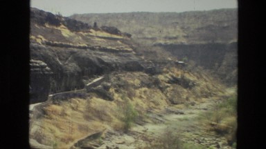 1974: a hilly area is seen with trees and greenery INDIA