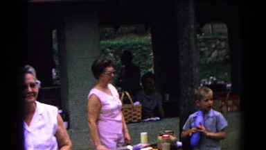 1963: a pit stop is seen with cars stopped to rest or for fuel COLD SPRINGS