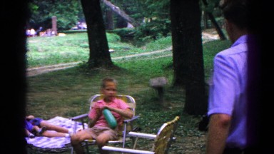 1963: a family is seen going on a trip with a small child COLD SPRINGS, NEW YORK