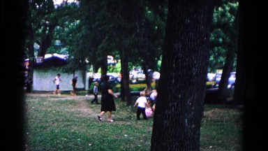 1963: a picnic in a forest area is seen COLD SPRINGS, NEW YORK